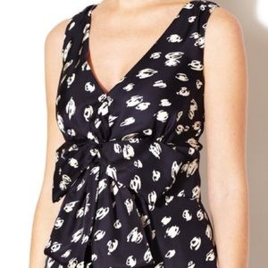 Kate Spade Blaine Doodle Dot Silk Dress 💙🤍